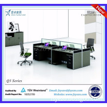 Small Office Partition with Mobile Pedestal